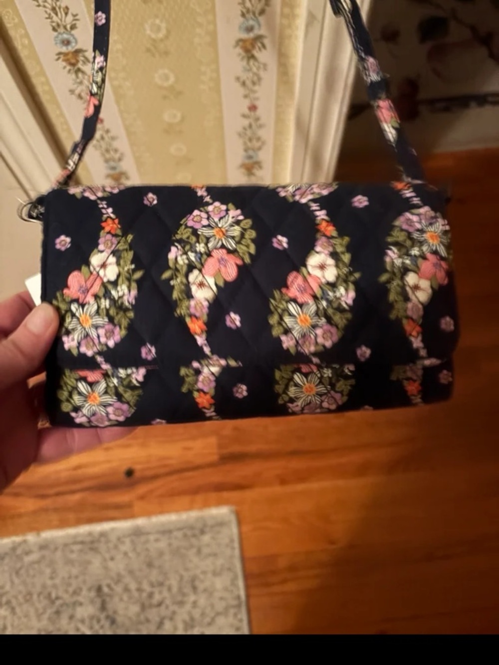 New Vera Bradley Quilted Floral Crossbody